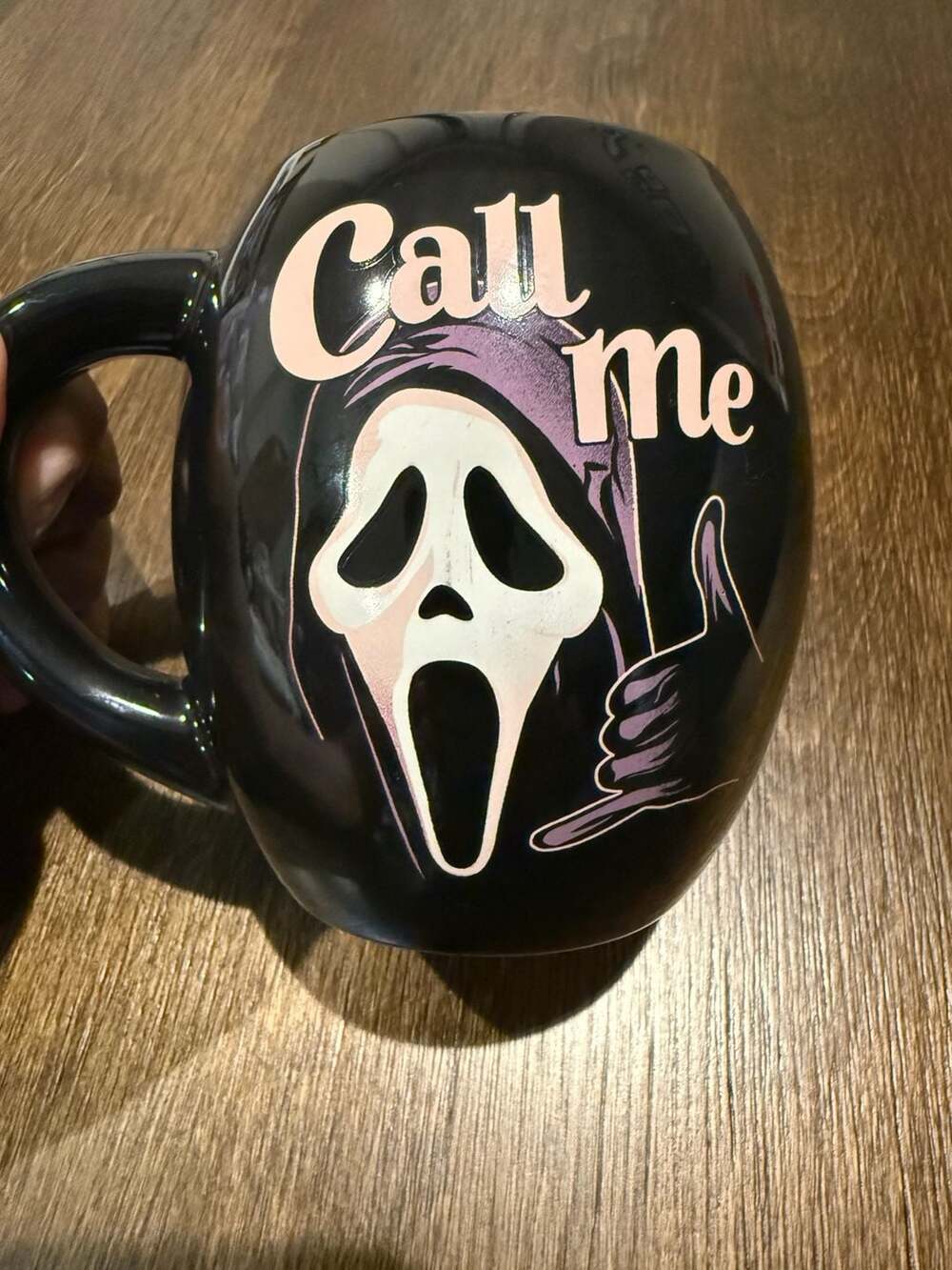 Bioworld Ghost Face Call Me Sculpted Ceramic Mug Black